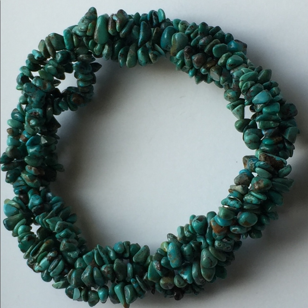 Vintage Beaded First Nation Turquoise Bracelet.